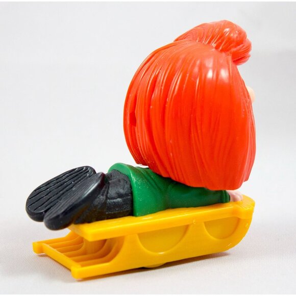 2015 McDonald's Toy #8 Peanuts The Movie Peppermint Patty on Sled Pull-Back Toy - Picture 2 of 4